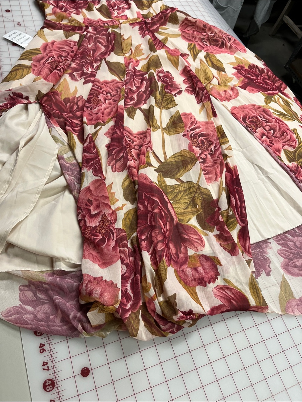 MIA JOY NWT Athena Wedding Guest Party Bougainvillea Floral Rose/Cream Maxi L - Picture 7 of 16